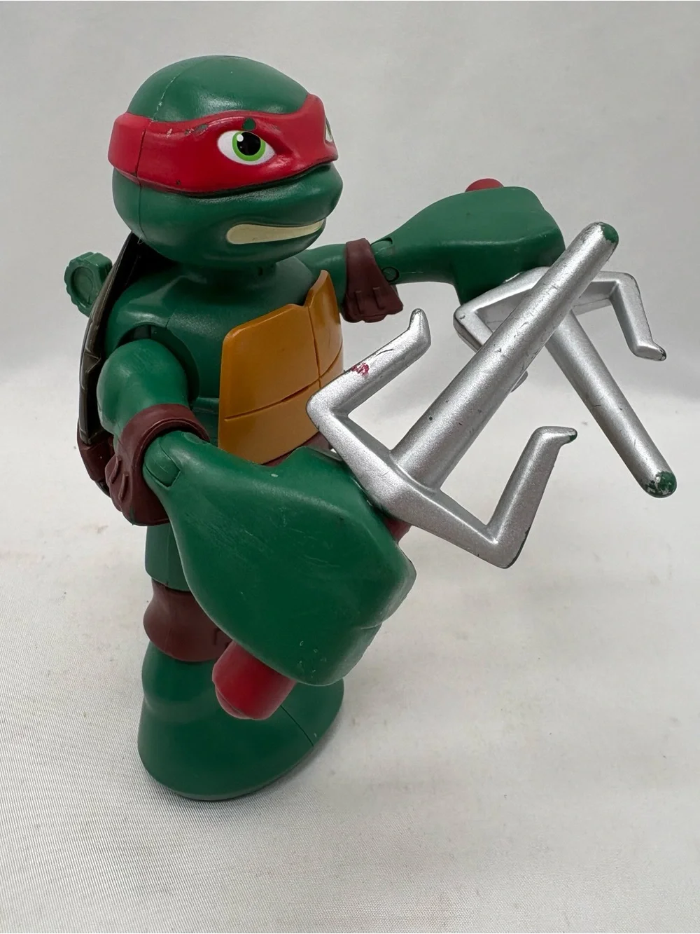 2014 Playmates Teenage Mutant Ninja Turtles TMNT Raphael Action Figure Arms Move